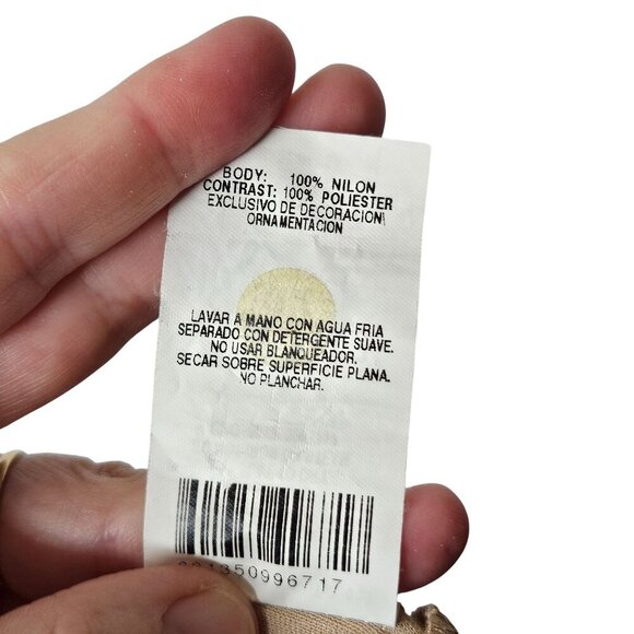 Vintage Elegant Womens Lace Sleeveless Top Satin Ribbon Beige Lining L 90s Y2K‎ - Picture 4 of 8